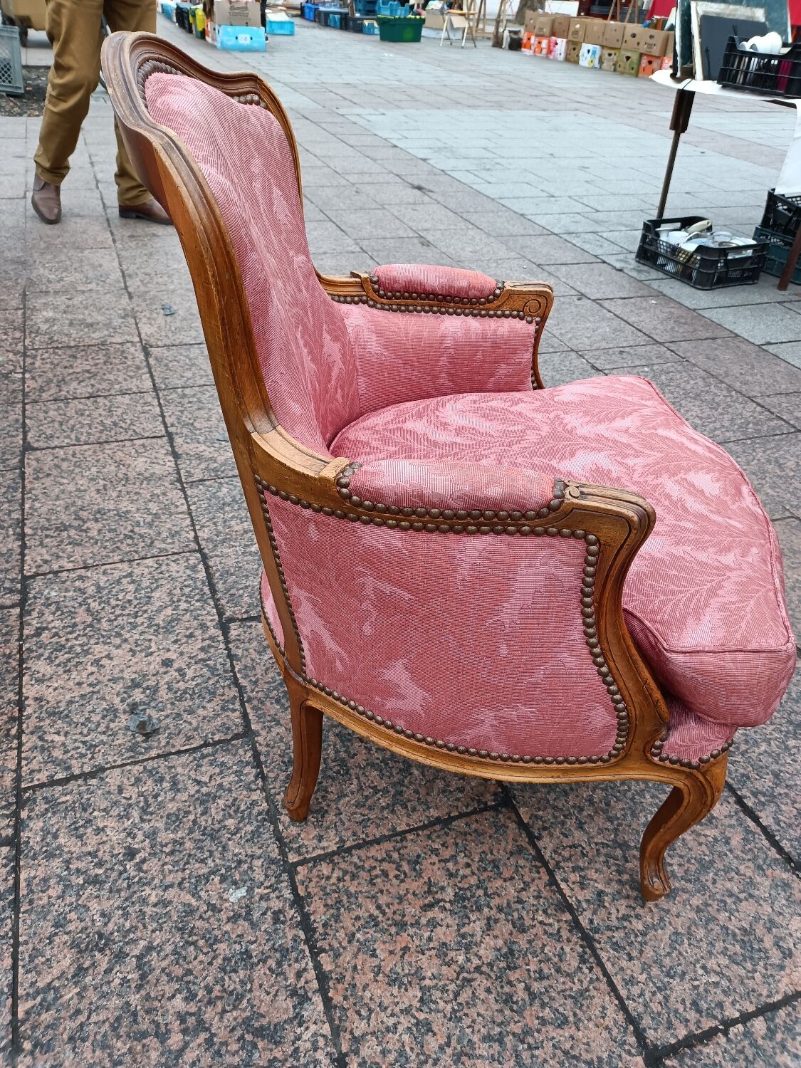 Pair of antique armchairs louis xv style