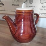 Vintage Striped Stoneware Teapot
