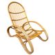 Curved bamboo and rattan armchair in Italian style by Roberti from the 1960s.