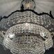 Lustre Montgolfière à pampilles en cristal