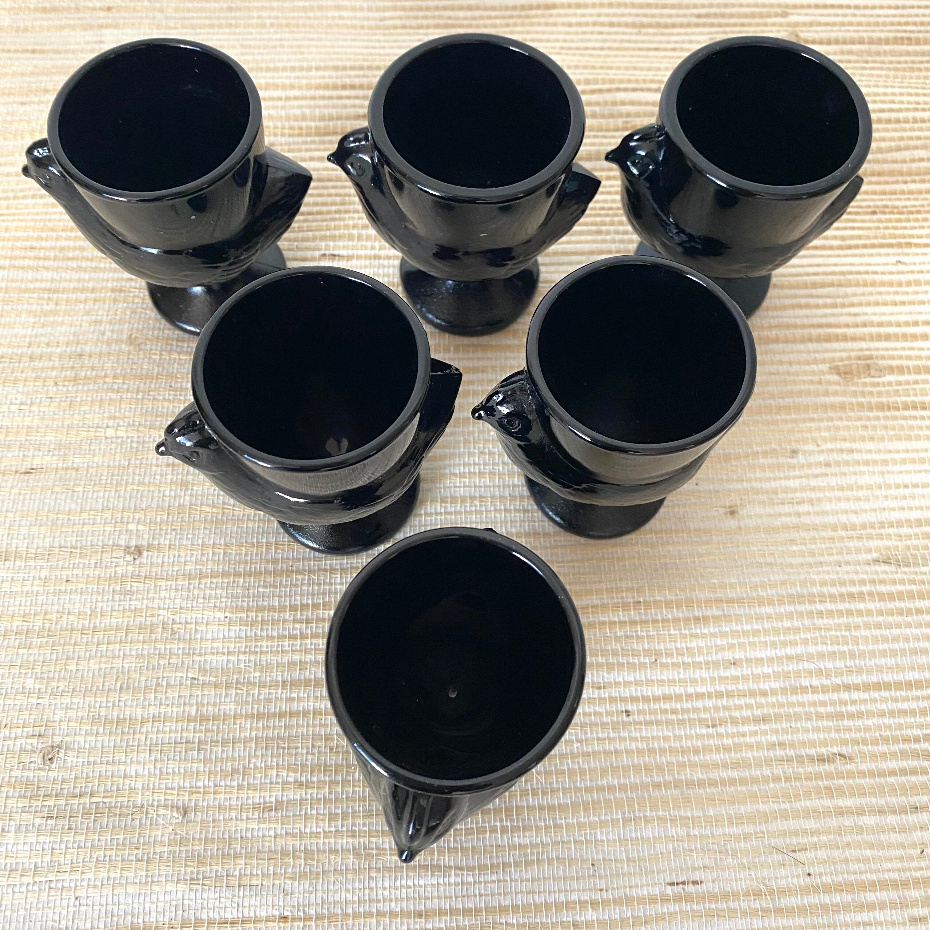 Coquetiers hen in black opaline