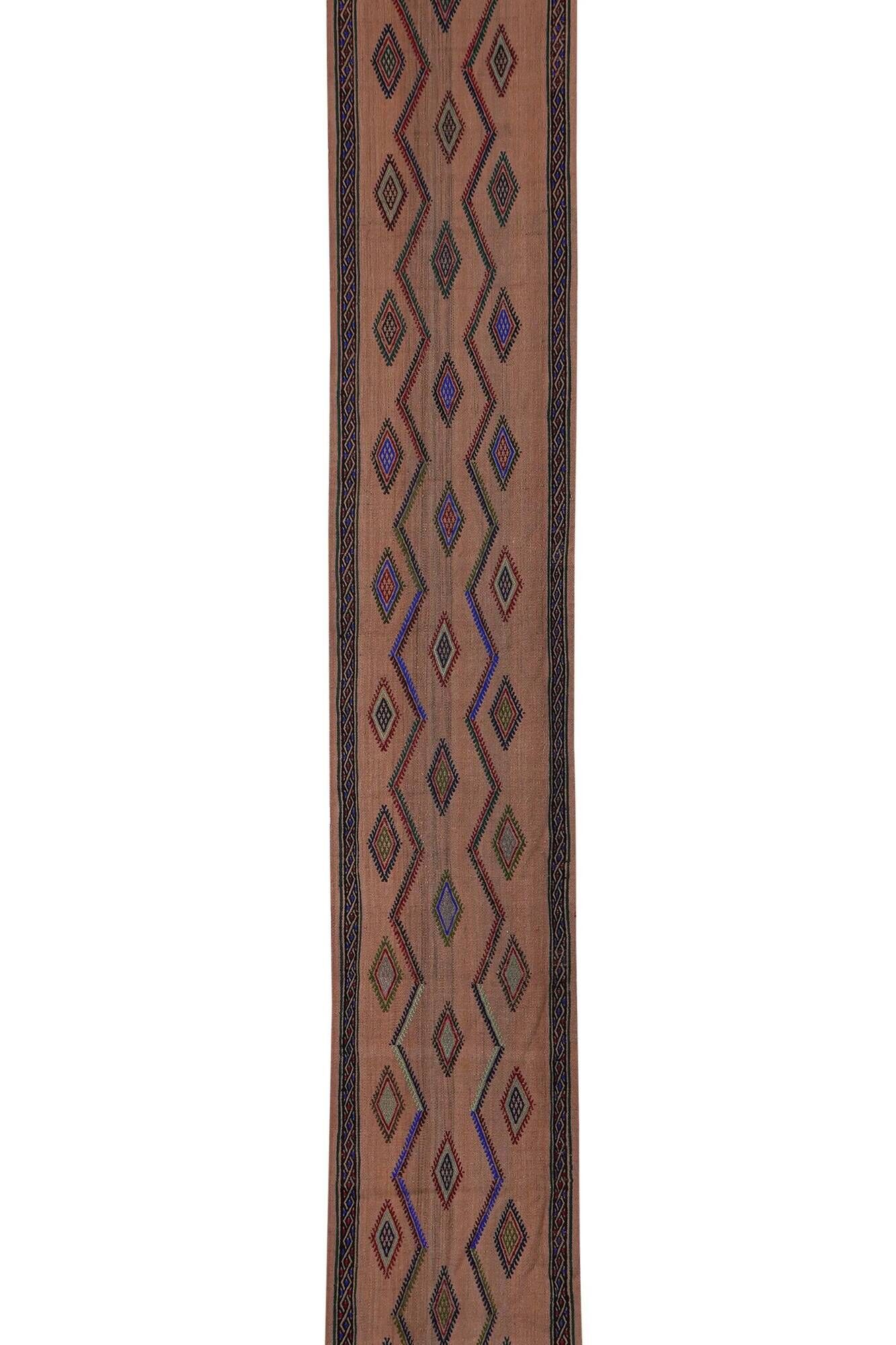 Vintage Turkish hallway rug 51x383 cm