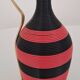 Vintage black and fushia scoubidou bottle