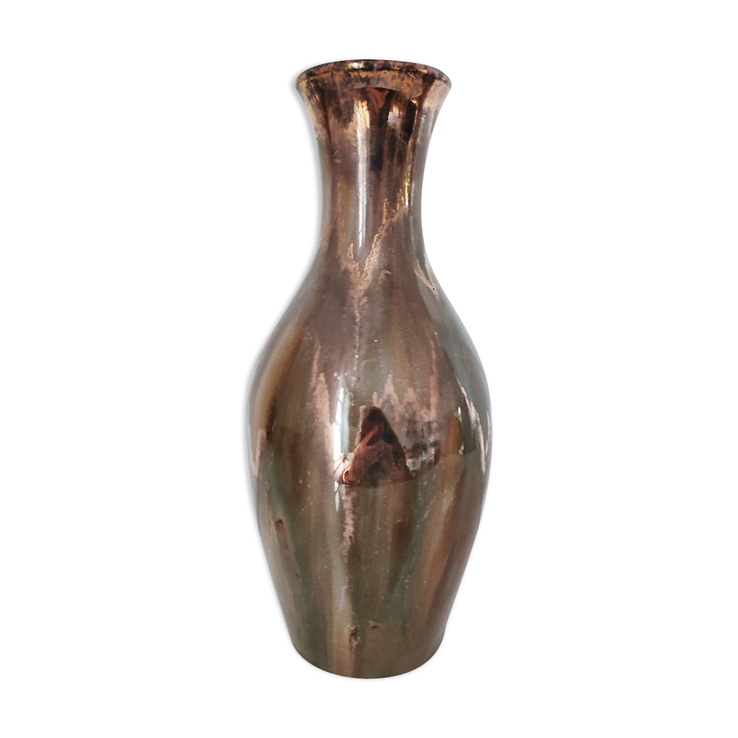 Iridescent ceramic vase