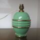 Lamp " b. detalle " in green ceramic and gilded border 50s 60