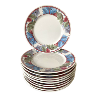 Dessert plates 80s Palluy