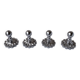 4 chrome-plated brass hooks