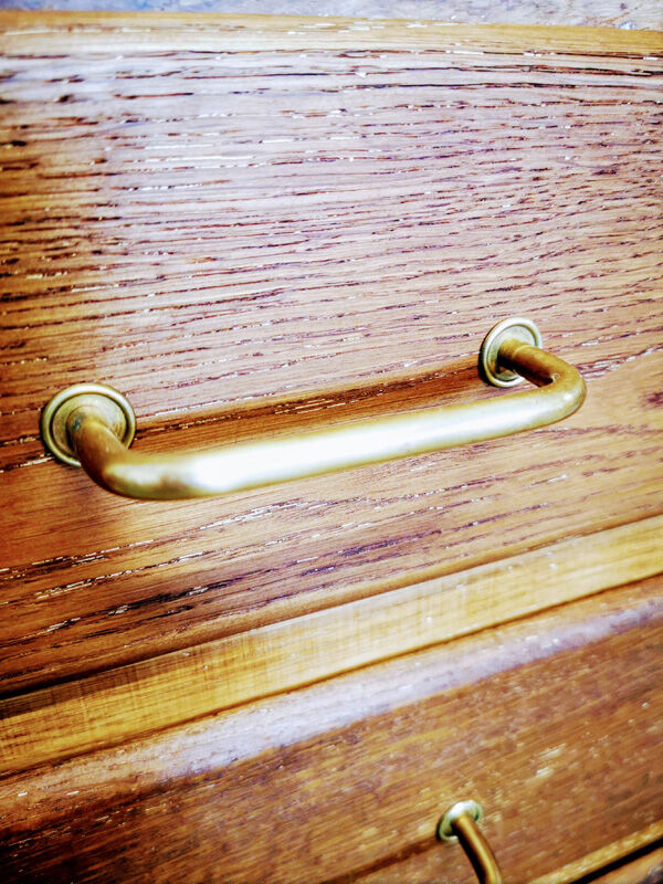 Vintage compass feet chest of drawers