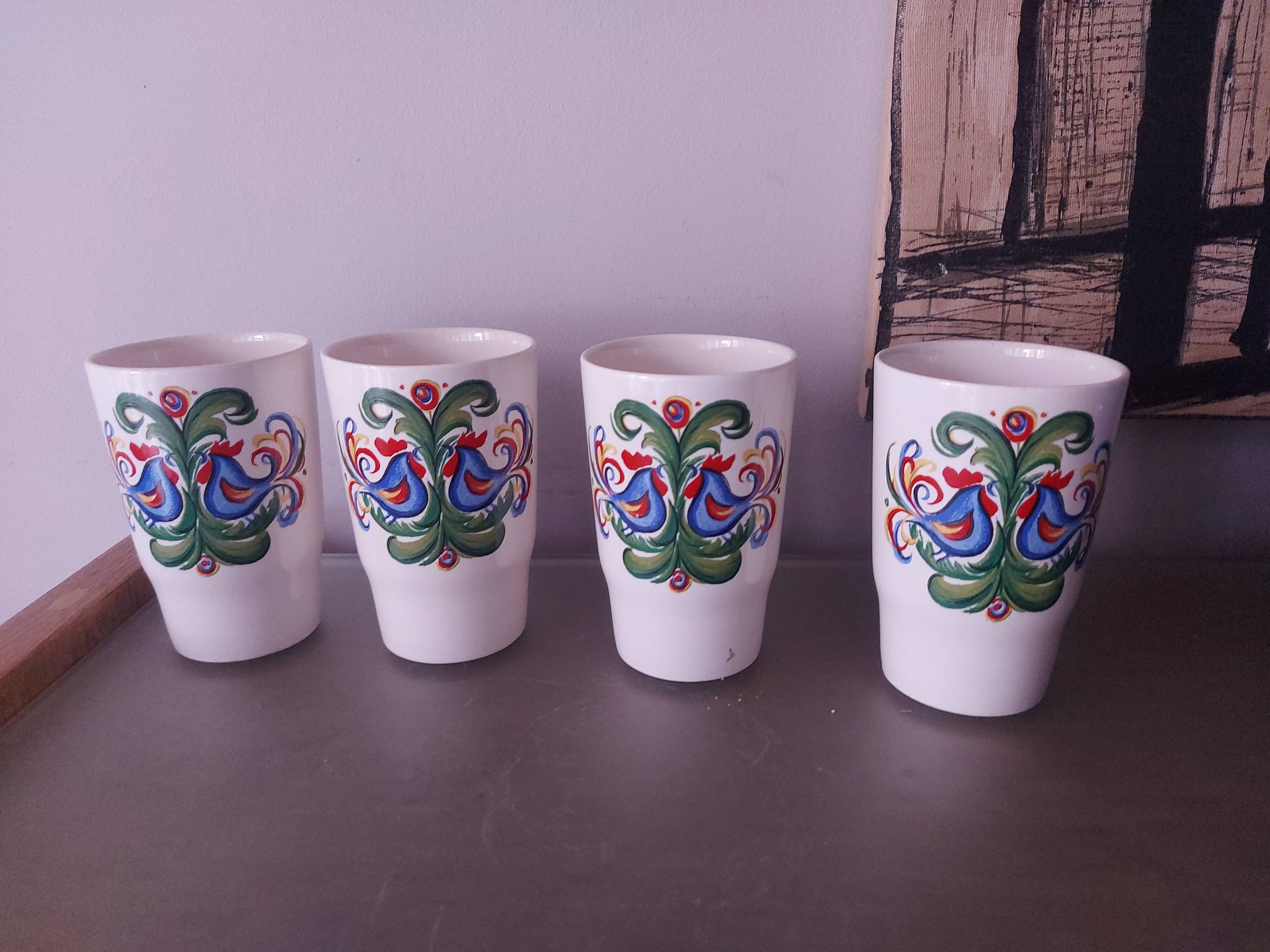 4 cups, Villeroy and Boch ceramic tumblers