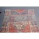 Vintage Turkish Oushak Handmade Wool Cotton Red Runner 85x277