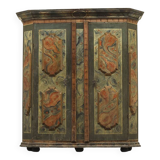 Folk art painted bridal wardrobe