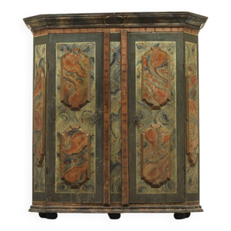 Folk art painted bridal wardrobe