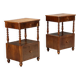 Pair of Louis-Philippe bedside tables in walnut.