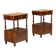 Pair of Louis-Philippe bedside tables in walnut.