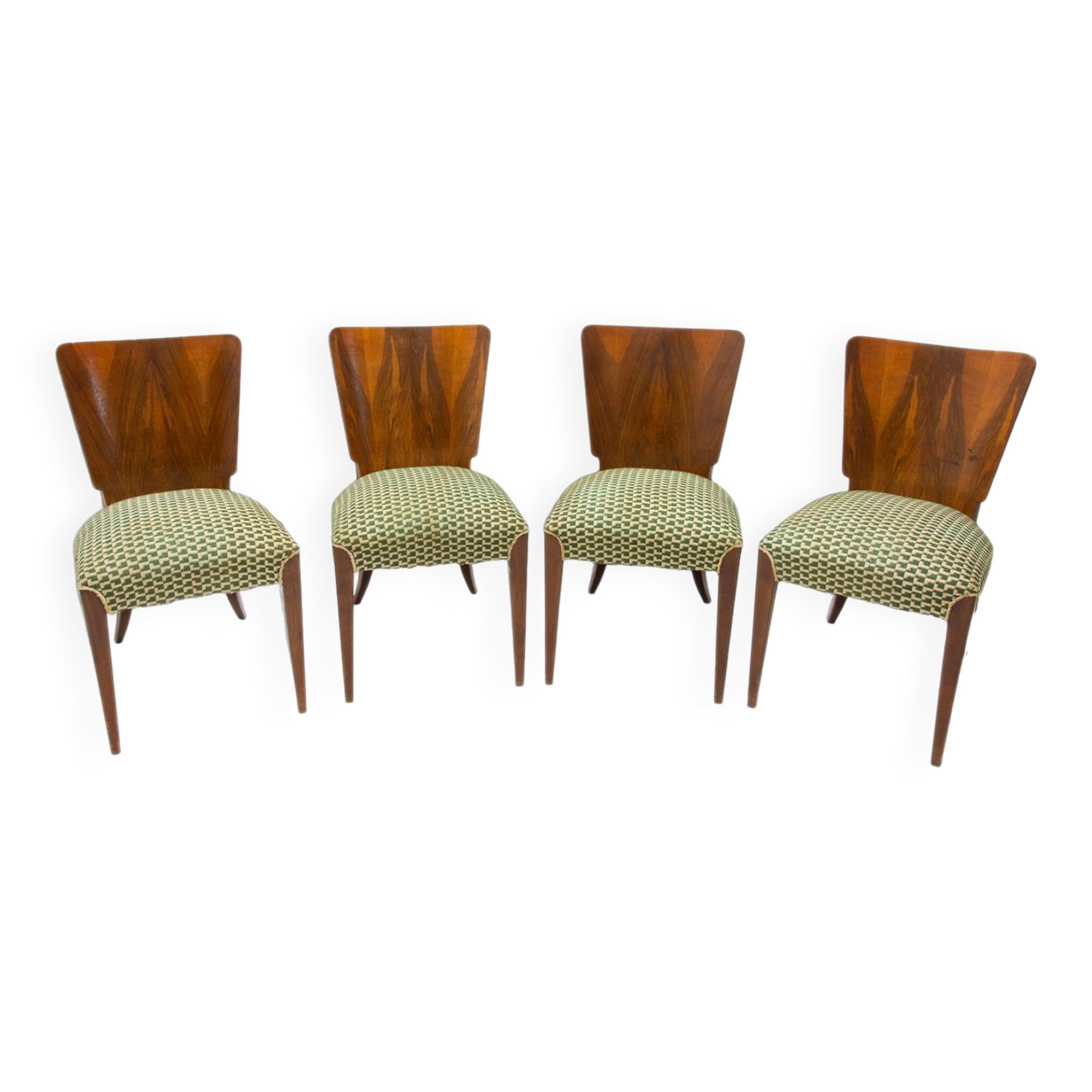 Art Deco dining chairs H-214 by Jindrich Halabala for ÚP Závody, 1950´s