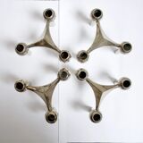 Candlesticks modular S22 by Caesar Stoffi & Fritz Nagel for BMF 1970 s, Set of 4