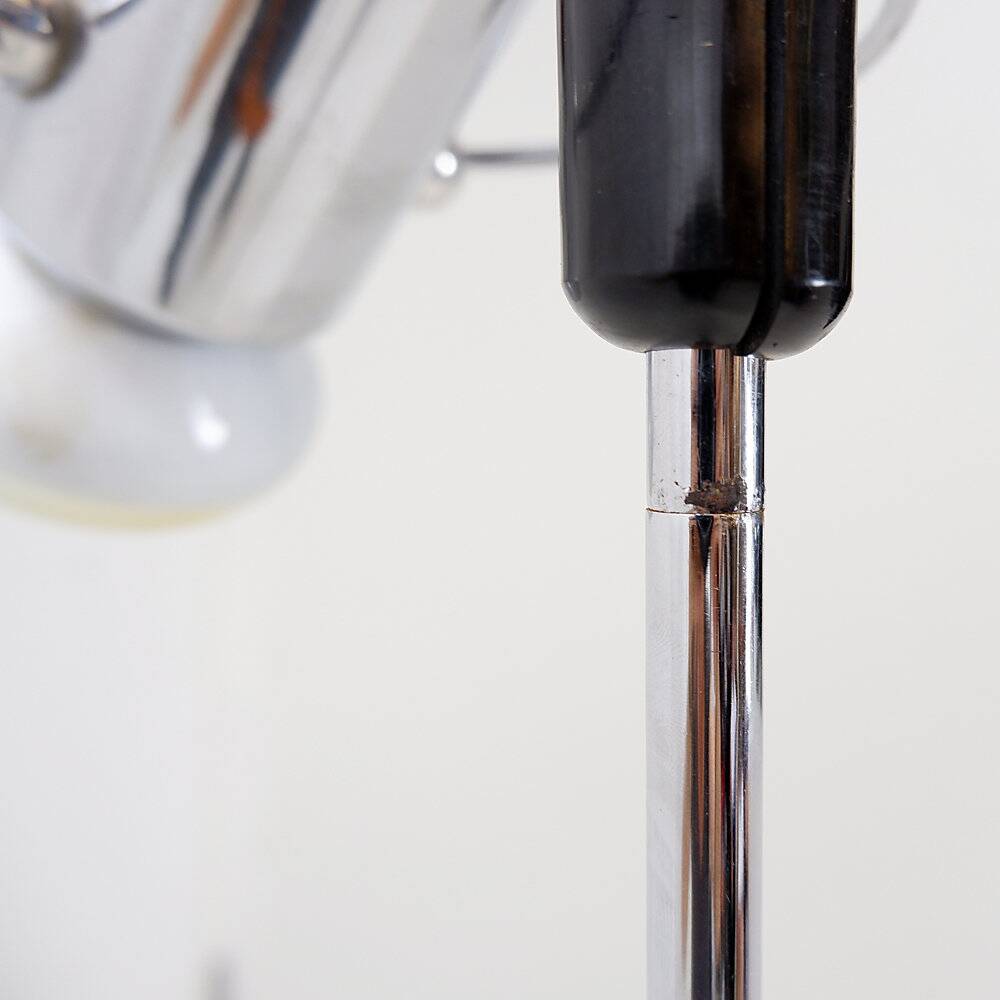 "Cielo-Terra" chrome floor lamp adjustable by Francesco Fois for Reggiani, 1960s