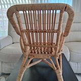 Rattan armchair for children