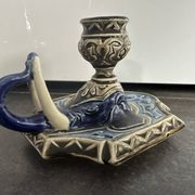 Zoomorphic candlestick, Choisy le Roi Boulenger, in the shape of an elephant, 19th century