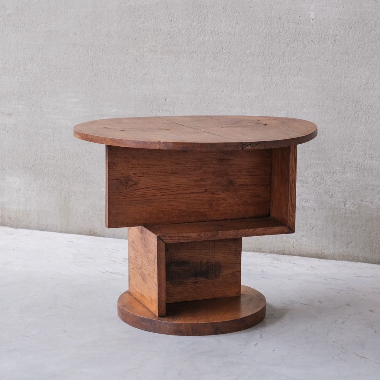 Modernist French Mid-Century Oak Centre Table