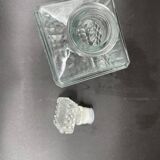 Vintage, whisky decanter, bottle, pitcher, cap, diamond decoration, spikes, 1960s, 1970s, Glass