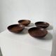 Antique walnut wooden bowls