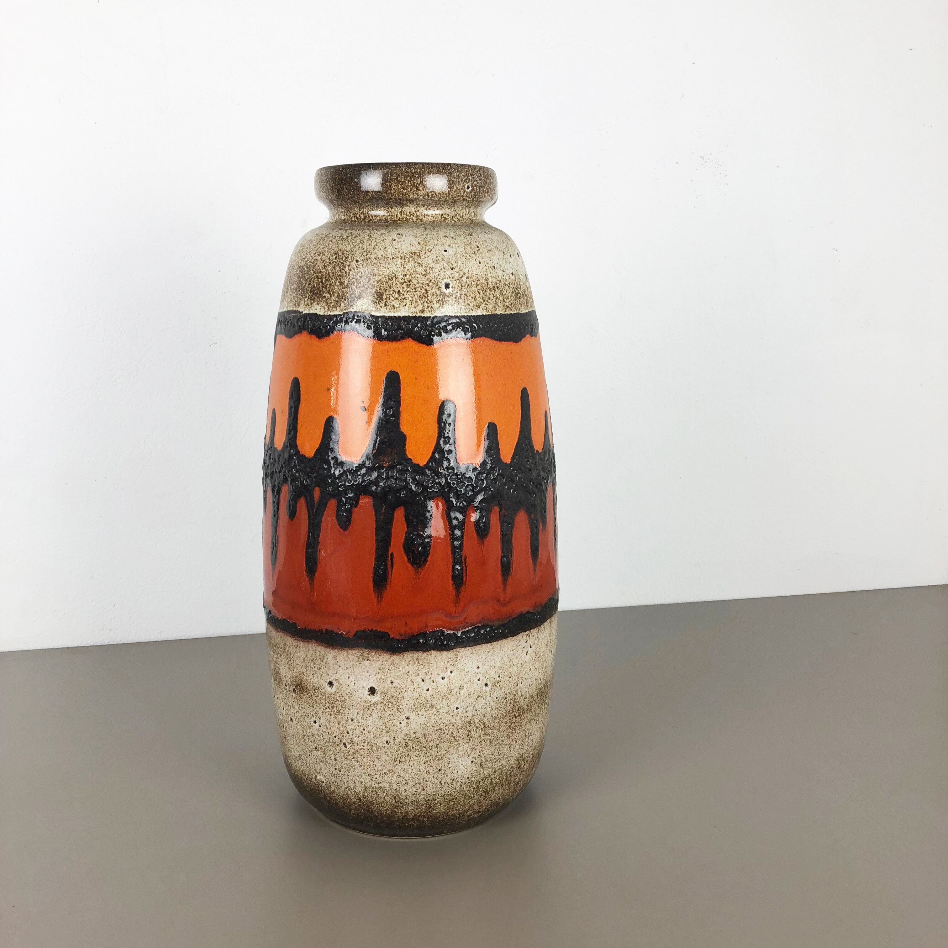 Floor vase fat lava "284-47" vase by Scheurich, Germany, 1970s