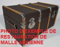 Vintage vintage old travel trunk dating from the 1920s/1940s