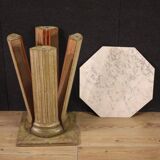 Particular side table with onyx top from the 70s