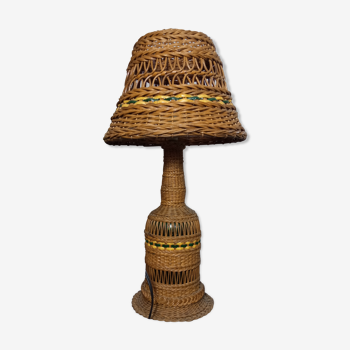 Vintage wicker lamp