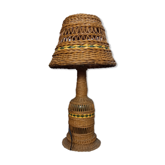 Vintage wicker lamp