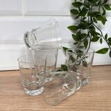 Set of 5 glasses engraved glass cup