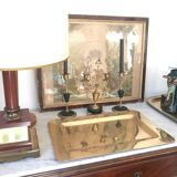 Vintage brass rectangular tray