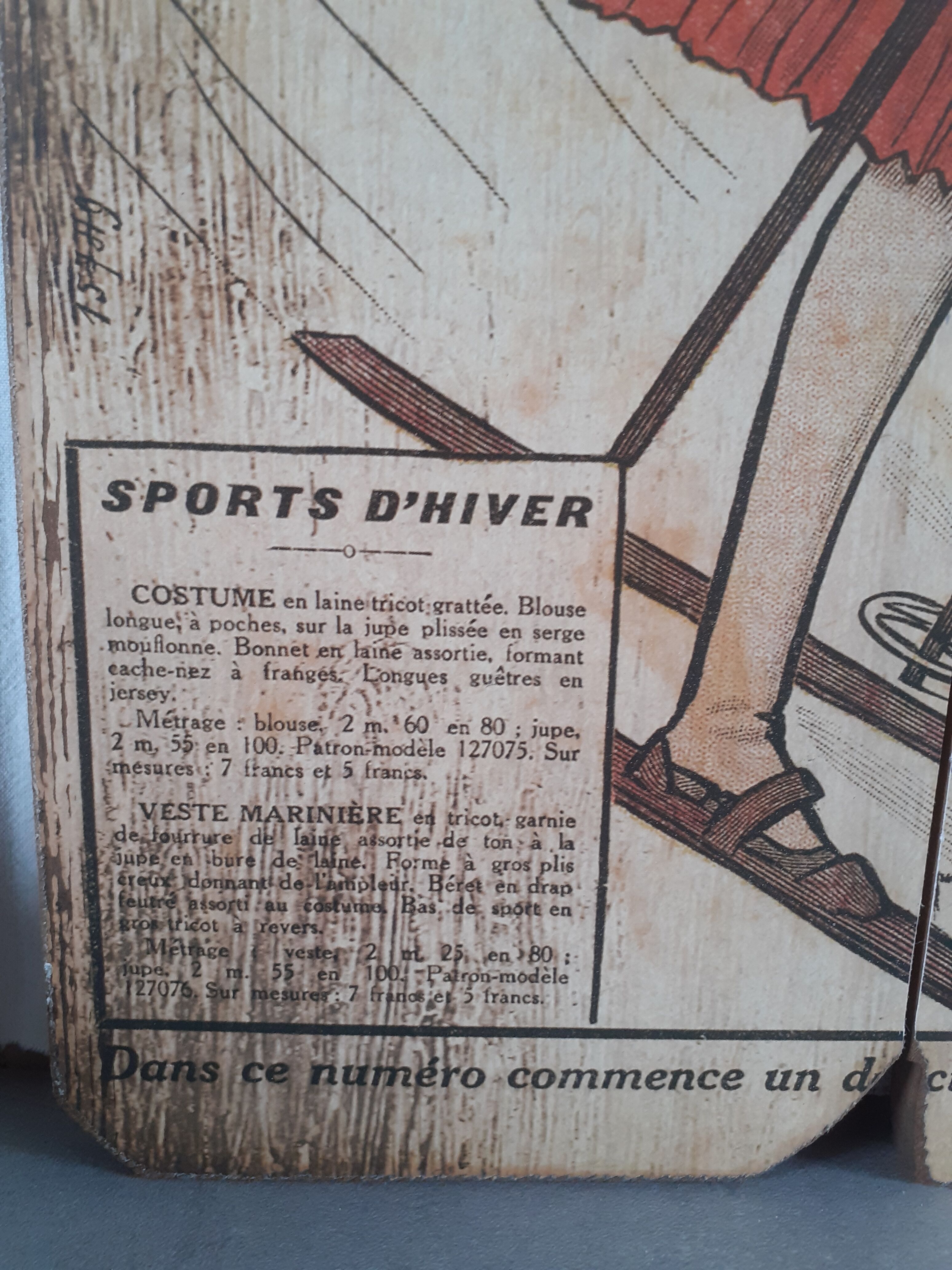 Set of 3 wooden panels le petit echo de la mode old revue