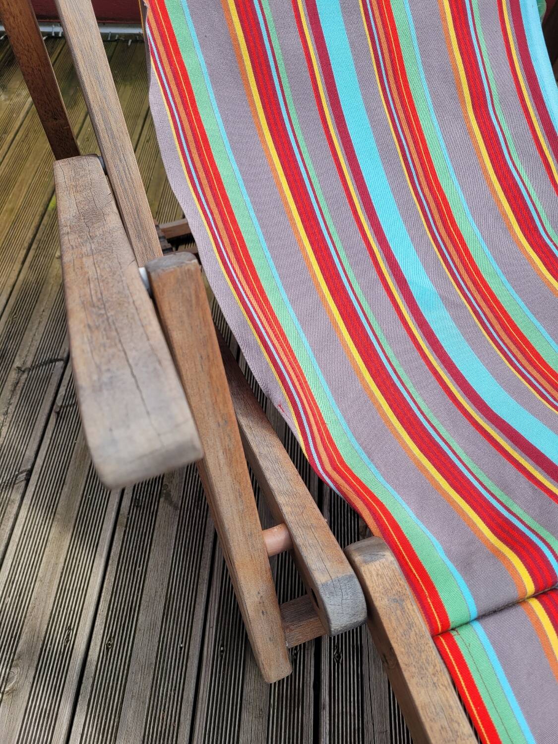 Pair of Roland Vlaemynck bayadere canvas loafers