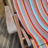 Pair of Roland Vlaemynck bayadere canvas loafers