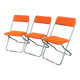 Framar orange felt folding chairs 1970