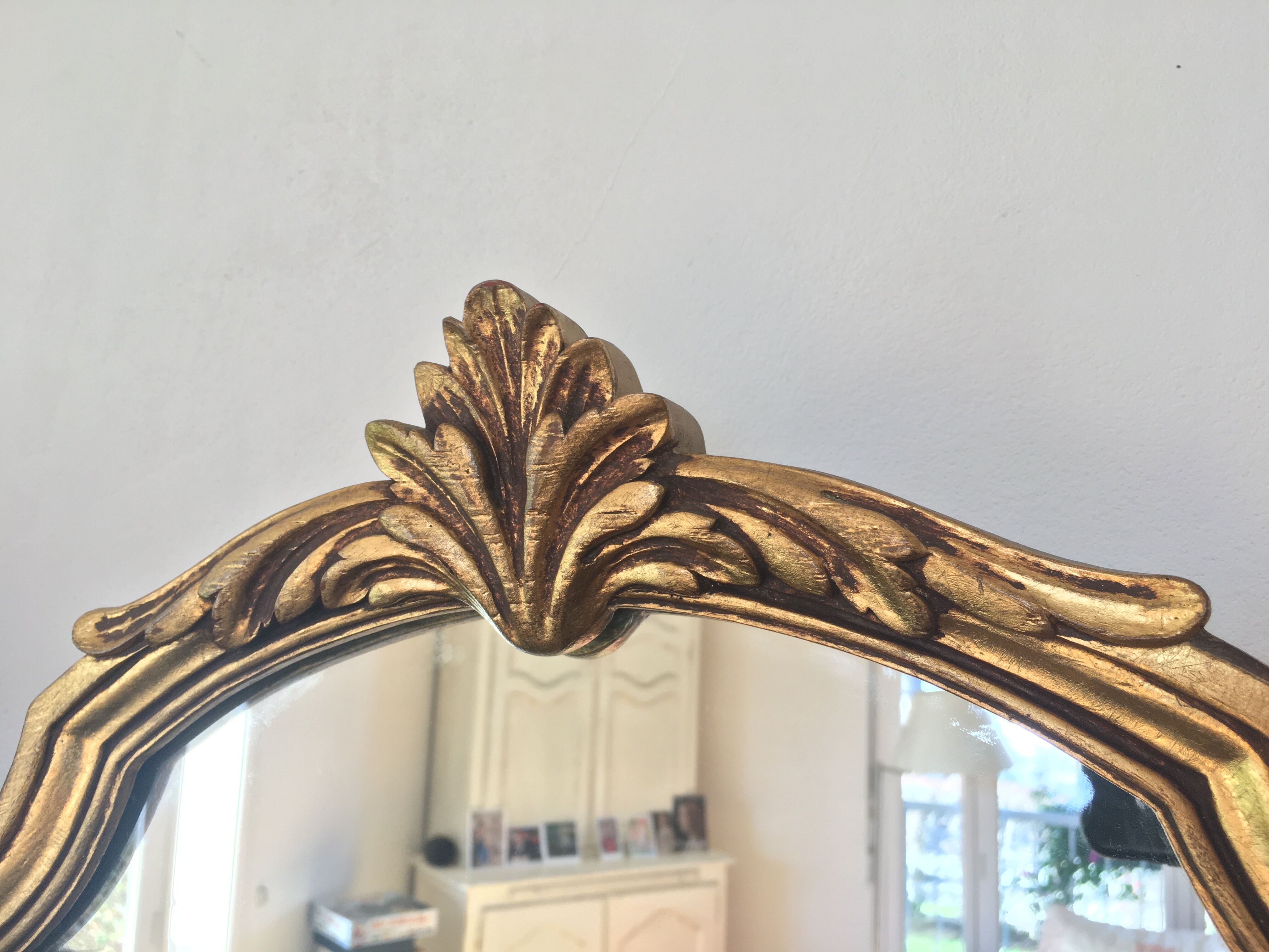 Gilded mirror French baroque style l44, 5 X h80 cm