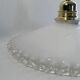 Vintage suspension lamp in white opaline with serrated edges