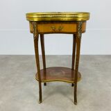 Side table pedestal table marble kidney louis XV style