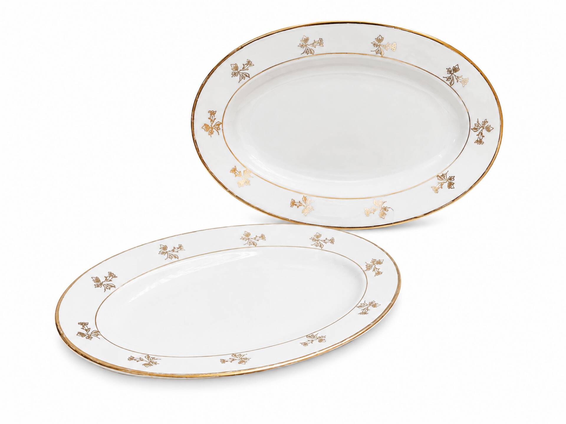Paire de plats en porcelaine 1950