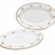 Paire de plats en porcelaine 1950