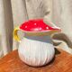 Vintage mushroom barbotine carafe