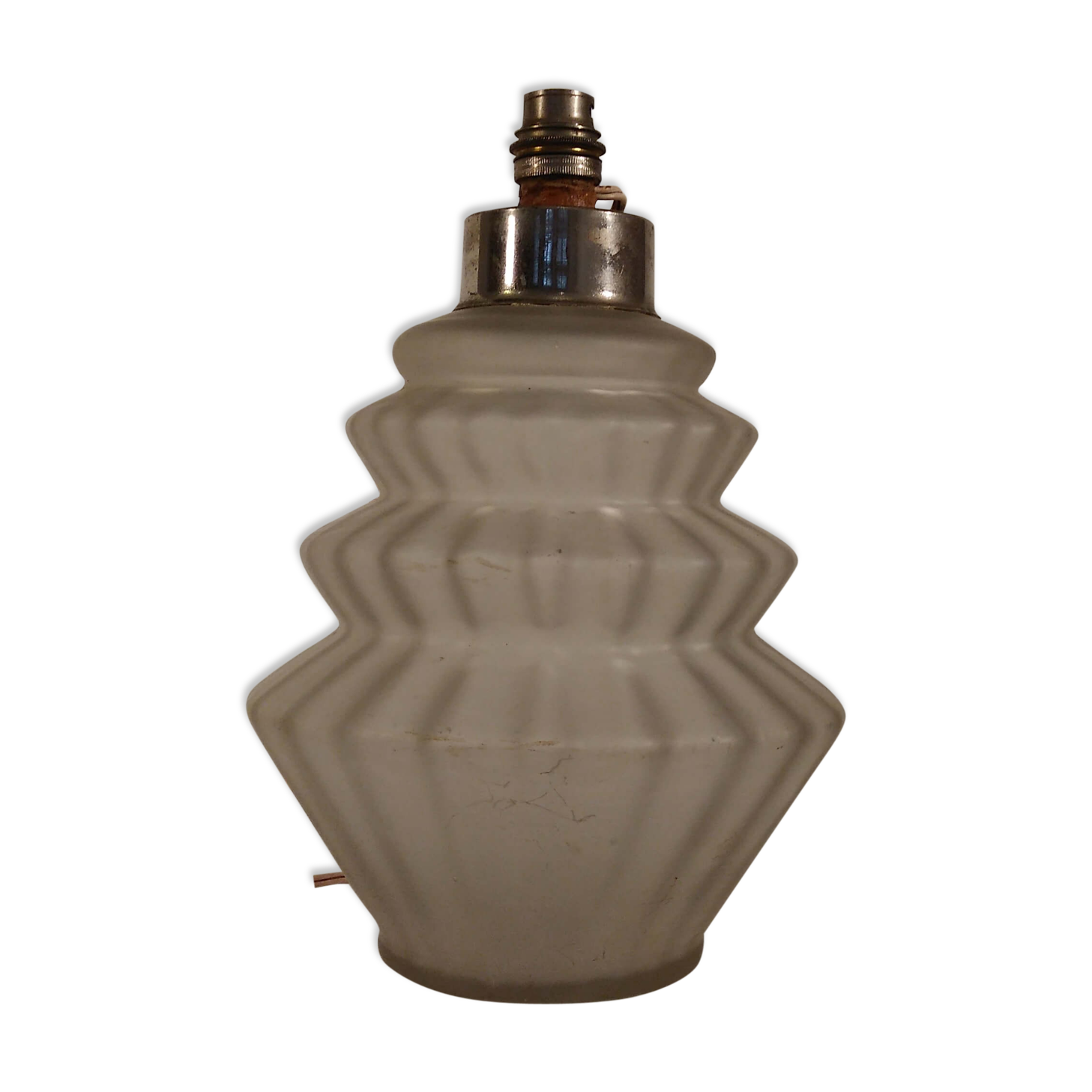 Lamp foot in frosted glass paste