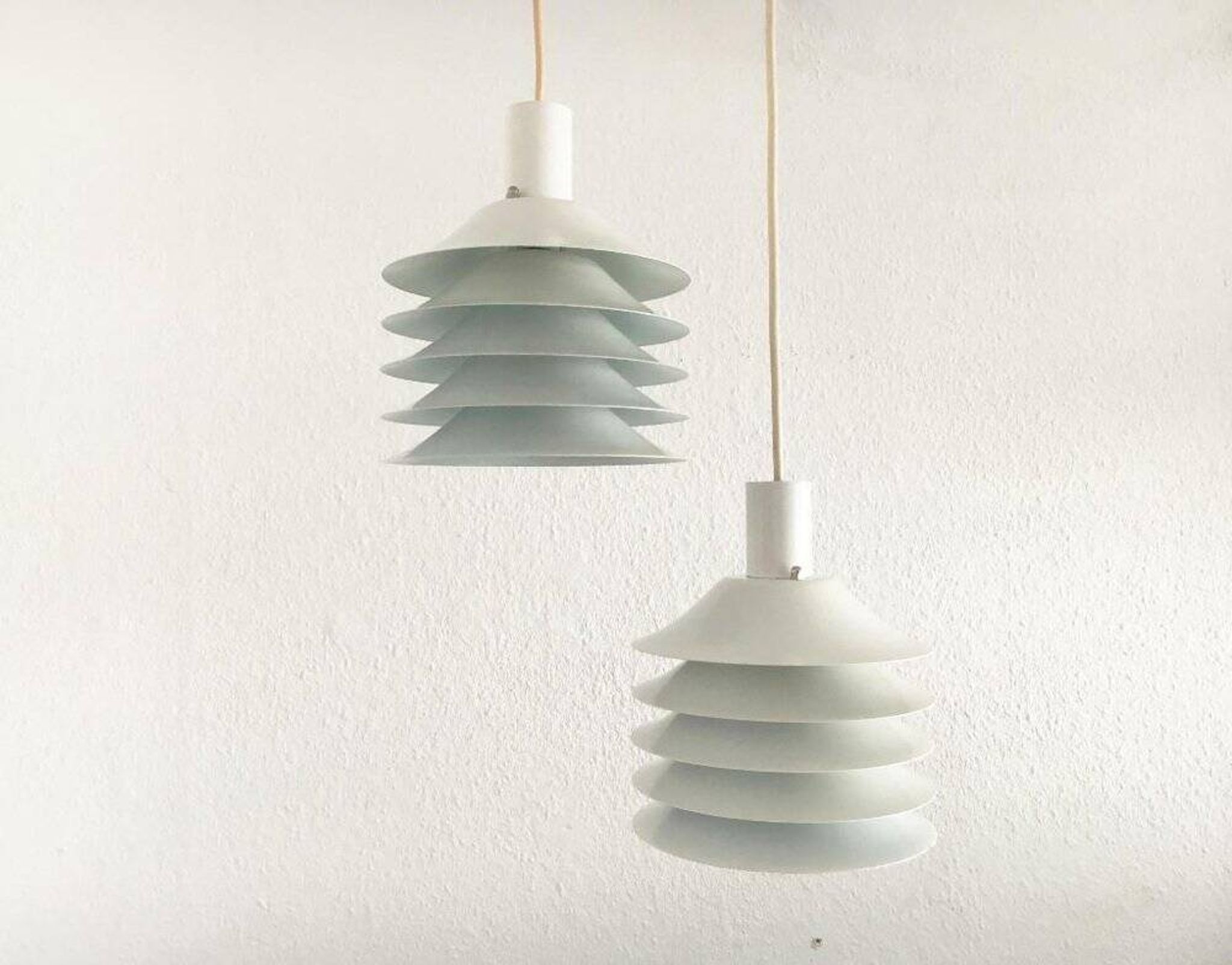 Danish mid-century lamellar suspensions by Lyfa, 1960s, set of 2.