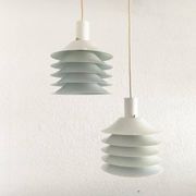 Danish mid-century lamellar suspensions by Lyfa, 1960s, set of 2.