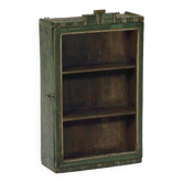 Vitrine verte art deco ancienne bois teck piece d'origine inde