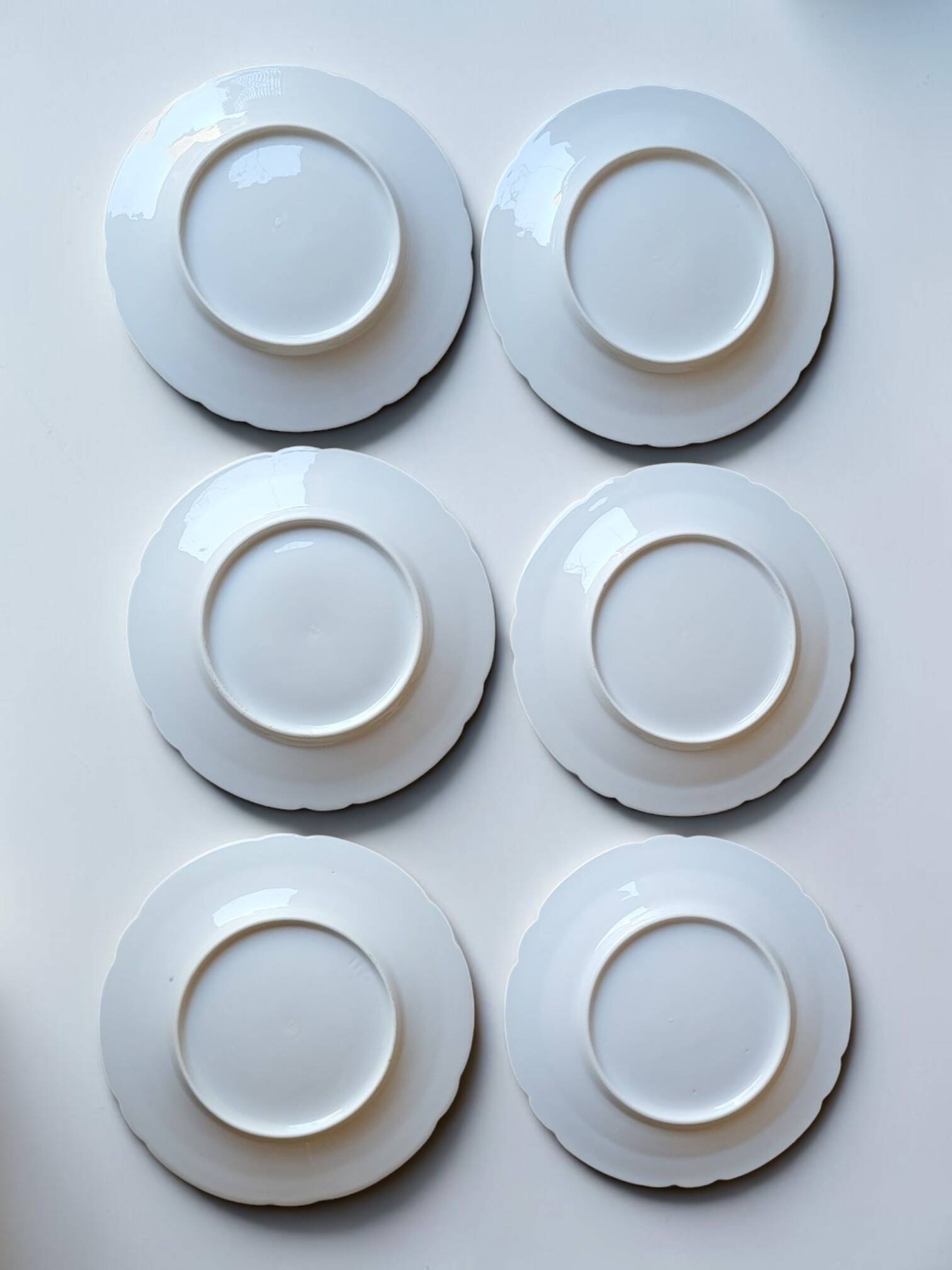 6 dessert plates in porcelain Old Paris 19th century