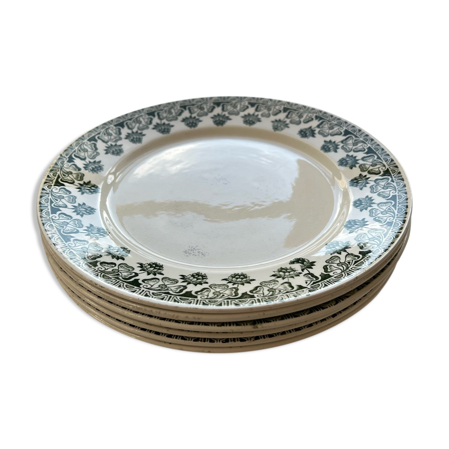 Set of 6 plates - Terre de Fer, Badonviller