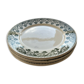 Lot de 6 assiettes Terre de Fer Badonviller